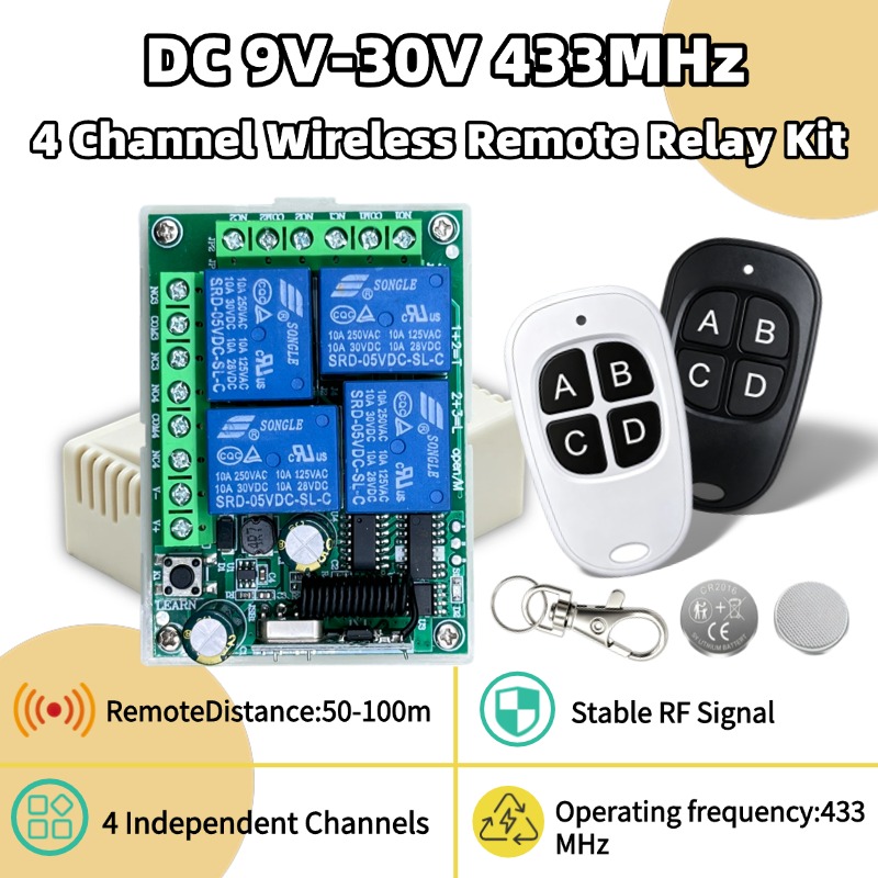 Ir Remote Module - 433MHz Evrensel Kablosuz Uzaktan Kumanda DC