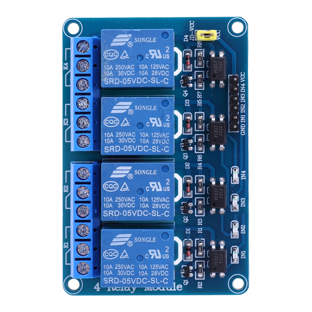 5V 12V 4 Kanal Röle Kartı Opto - Relay Module 4 Channel incelemesi ve fiyatı