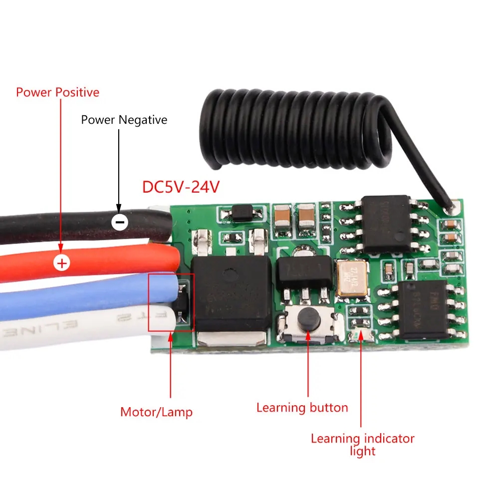 DC 3.7V-24V 433MHz Mini Kablos - Ir Remote Module incelemesi ve fiyatı
