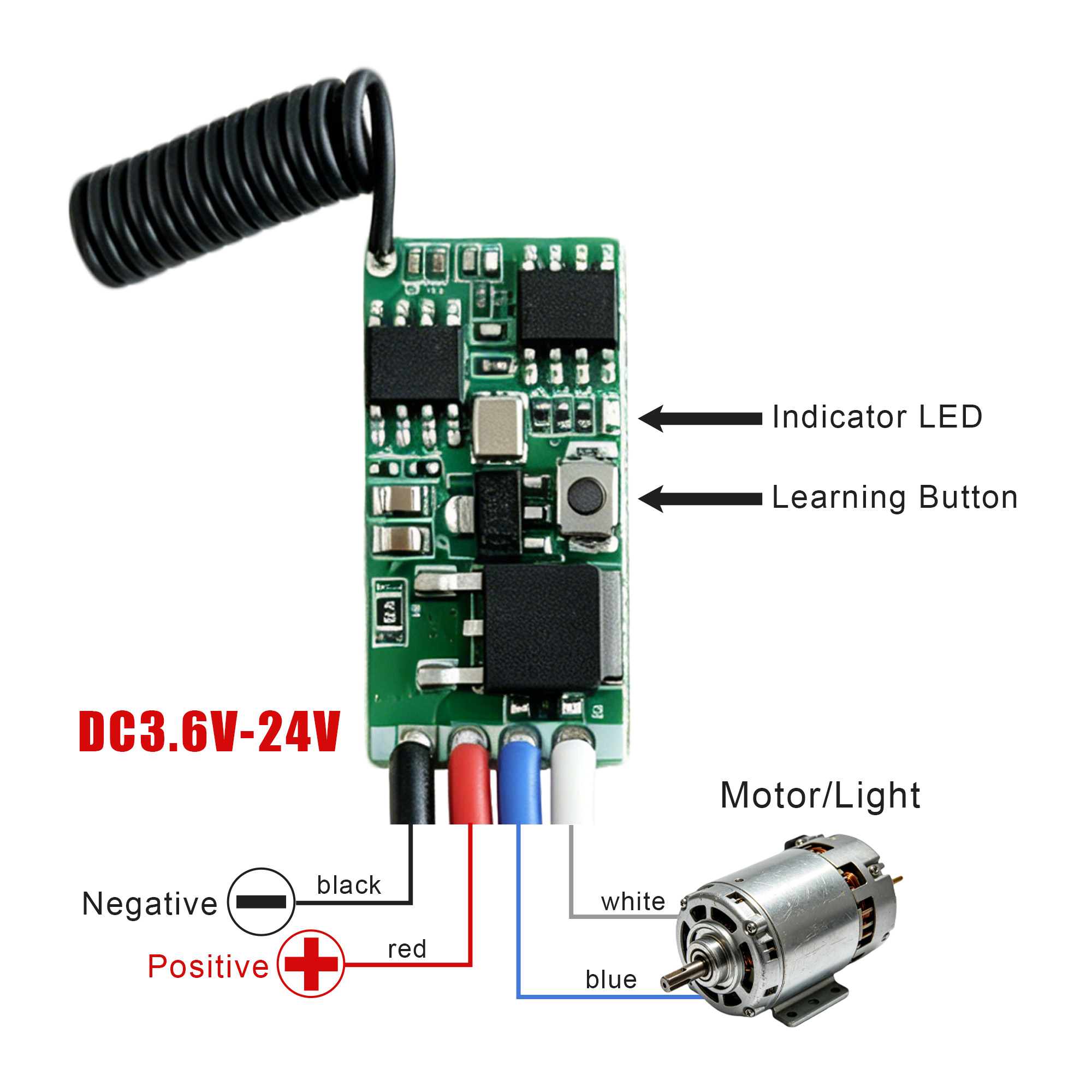 DC 3.7V-24V 433MHz Mini Kablos - Ir Remote Module incelemesi ve fiyatı