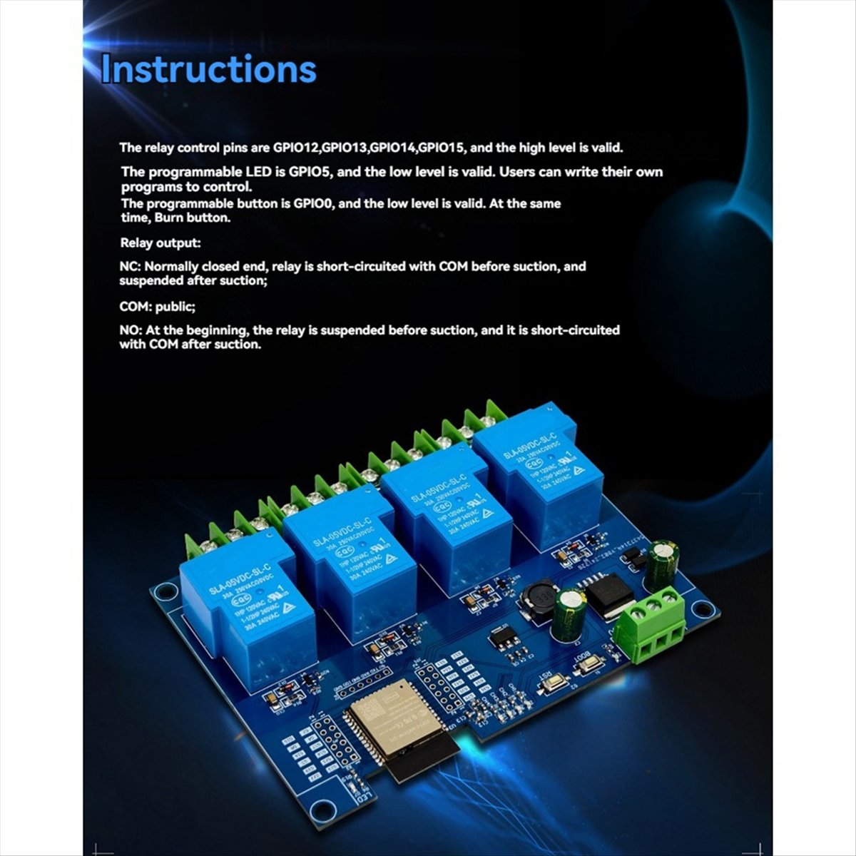 HDL 4 Kanal Röle Modülü 30A DC - Relay Module 4 Channel incelemesi ve fiyatı