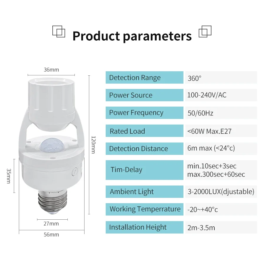 PIR Hareket Sensörü E27 Ampul  - Pir Motion Sensor incelemesi ve fiyatı